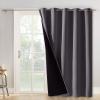 imageNICETOWN Total Shade Patio Door Curtain HeavyDuty Full Light Shading Sliding Door Drape Room Divider Curtain Vertical Blinds for Window1 Panel 70 inches Wide x 63 inches Long GrayGrey