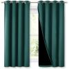imageNICETOWN Total Shade Patio Door Curtain HeavyDuty Full Light Shading Sliding Door Drape Room Divider Curtain Vertical Blinds for Window1 Panel 70 inches Wide x 63 inches Long GrayHunter Green