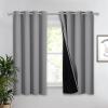 imageNICETOWN Total Shade Patio Door Curtain HeavyDuty Full Light Shading Sliding Door Drape Room Divider Curtain Vertical Blinds for Window1 Panel 70 inches Wide x 63 inches Long GraySilver Grey