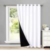 imageNICETOWN Total Shade Patio Door Curtain HeavyDuty Full Light Shading Sliding Door Drape Room Divider Curtain Vertical Blinds for Window1 Panel 70 inches Wide x 63 inches Long GrayPure White