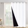imageNICETOWN Total Shade Patio Door Curtain HeavyDuty Full Light Shading Sliding Door Drape Room Divider Curtain Vertical Blinds for Window1 Panel 70 inches Wide x 63 inches Long GrayPure White