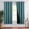 imageNICETOWN Total Shade Patio Door Curtain HeavyDuty Full Light Shading Sliding Door Drape Room Divider Curtain Vertical Blinds for Window1 Panel 70 inches Wide x 63 inches Long GraySea Teal