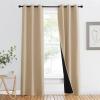 imageNICETOWN Total Shade Patio Door Curtain HeavyDuty Full Light Shading Sliding Door Drape Room Divider Curtain Vertical Blinds for Window1 Panel 70 inches Wide x 63 inches Long GrayBiscotti Beige