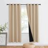 imageNICETOWN Total Shade Patio Door Curtain HeavyDuty Full Light Shading Sliding Door Drape Room Divider Curtain Vertical Blinds for Window1 Panel 70 inches Wide x 63 inches Long GrayBiscotti Beige