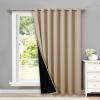 imageNICETOWN Total Shade Patio Door Curtain HeavyDuty Full Light Shading Sliding Door Drape Room Divider Curtain Vertical Blinds for Window1 Panel 70 inches Wide x 63 inches Long GrayBiscotti Beige