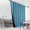 imageNICETOWN Total Shade Patio Door Curtain HeavyDuty Full Light Shading Sliding Door Drape Room Divider Curtain Vertical Blinds for Window1 Panel 70 inches Wide x 63 inches Long GrayTeal Blue