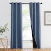 imageNICETOWN Total Shade Patio Door Curtain HeavyDuty Full Light Shading Sliding Door Drape Room Divider Curtain Vertical Blinds for Window1 Panel 70 inches Wide x 63 inches Long GrayStone Blue