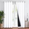 imageNICETOWN Total Shade Patio Door Curtain HeavyDuty Full Light Shading Sliding Door Drape Room Divider Curtain Vertical Blinds for Window1 Panel 70 inches Wide x 63 inches Long GrayPure White