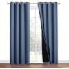 imageNICETOWN Total Shade Patio Door Curtain HeavyDuty Full Light Shading Sliding Door Drape Room Divider Curtain Vertical Blinds for Window1 Panel 70 inches Wide x 63 inches Long GrayStone Blue