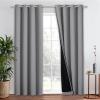 imageNICETOWN Total Shade Patio Door Curtain HeavyDuty Full Light Shading Sliding Door Drape Room Divider Curtain Vertical Blinds for Window1 Panel 70 inches Wide x 63 inches Long GraySilver Grey