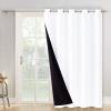 imageNICETOWN Total Shade Patio Door Curtain HeavyDuty Full Light Shading Sliding Door Drape Room Divider Curtain Vertical Blinds for Window1 Panel 70 inches Wide x 63 inches Long GrayPure White
