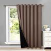 imageNICETOWN Total Shade Patio Door Curtain HeavyDuty Full Light Shading Sliding Door Drape Room Divider Curtain Vertical Blinds for Window1 Panel 70 inches Wide x 63 inches Long GrayCappuccino