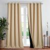 imageNICETOWN Total Shade Patio Door Curtain HeavyDuty Full Light Shading Sliding Door Drape Room Divider Curtain Vertical Blinds for Window1 Panel 70 inches Wide x 63 inches Long GrayBiscotti Beige