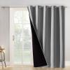 imageNICETOWN Total Shade Patio Door Curtain HeavyDuty Full Light Shading Sliding Door Drape Room Divider Curtain Vertical Blinds for Window1 Panel 70 inches Wide x 63 inches Long GraySilver Grey