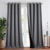 imageNICETOWN Total Shade Patio Door Curtain HeavyDuty Full Light Shading Sliding Door Drape Room Divider Curtain Vertical Blinds for Window1 Panel 70 inches Wide x 63 inches Long GrayGrey