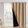 imageNICETOWN Total Shade Patio Door Curtain HeavyDuty Full Light Shading Sliding Door Drape Room Divider Curtain Vertical Blinds for Window1 Panel 70 inches Wide x 63 inches Long GrayBiscotti Beige