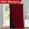 imageNICETOWN Total Shade Patio Door Curtain HeavyDuty Full Light Shading Sliding Door Drape Room Divider Curtain Vertical Blinds for Window1 Panel 70 inches Wide x 63 inches Long GrayBurgundy Red