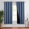 imageNICETOWN Total Shade Patio Door Curtain HeavyDuty Full Light Shading Sliding Door Drape Room Divider Curtain Vertical Blinds for Window1 Panel 70 inches Wide x 63 inches Long GrayStone Blue