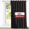 imageNICETOWN Total Shade Patio Door Curtain HeavyDuty Full Light Shading Sliding Door Drape Room Divider Curtain Vertical Blinds for Window1 Panel 70 inches Wide x 63 inches Long GrayBrown