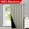 imageNICETOWN Total Shade Patio Door Curtain HeavyDuty Full Light Shading Sliding Door Drape Room Divider Curtain Vertical Blinds for Window1 Panel 70 inches Wide x 63 inches Long GrayNatural
