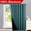 imageNICETOWN Total Shade Patio Door Curtain HeavyDuty Full Light Shading Sliding Door Drape Room Divider Curtain Vertical Blinds for Window1 Panel 70 inches Wide x 63 inches Long GraySea Teal