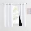 imageNICETOWN Total Shade Patio Door Curtain HeavyDuty Full Light Shading Sliding Door Drape Room Divider Curtain Vertical Blinds for Window1 Panel 70 inches Wide x 63 inches Long GrayPure White