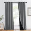 imageNICETOWN Total Shade Patio Door Curtain HeavyDuty Full Light Shading Sliding Door Drape Room Divider Curtain Vertical Blinds for Window1 Panel 70 inches Wide x 63 inches Long GraySilver Grey