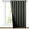 imageNICETOWN Total Shade Patio Door Curtain HeavyDuty Full Light Shading Sliding Door Drape Room Divider Curtain Vertical Blinds for Window1 Panel 70 inches Wide x 63 inches Long GrayDark Mallard