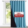 imageNICETOWN Total Shade Patio Door Curtain HeavyDuty Full Light Shading Sliding Door Drape Room Divider Curtain Vertical Blinds for Window1 Panel 70 inches Wide x 63 inches Long GrayTeal Blue