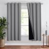imageNICETOWN Total Shade Patio Door Curtain HeavyDuty Full Light Shading Sliding Door Drape Room Divider Curtain Vertical Blinds for Window1 Panel 70 inches Wide x 63 inches Long GraySilver Grey