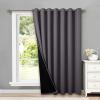 imageNICETOWN Total Shade Patio Door Curtain HeavyDuty Full Light Shading Sliding Door Drape Room Divider Curtain Vertical Blinds for Window1 Panel 70 inches Wide x 63 inches Long GrayGrey