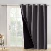 imageNICETOWN Total Shade Patio Door Curtain HeavyDuty Full Light Shading Sliding Door Drape Room Divider Curtain Vertical Blinds for Window1 Panel 70 inches Wide x 63 inches Long GrayGrey