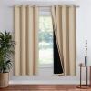 imageNICETOWN Total Shade Patio Door Curtain HeavyDuty Full Light Shading Sliding Door Drape Room Divider Curtain Vertical Blinds for Window1 Panel 70 inches Wide x 63 inches Long GrayBiscotti Beige