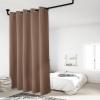 imageNICETOWN Total Shade Patio Door Curtain HeavyDuty Full Light Shading Sliding Door Drape Room Divider Curtain Vertical Blinds for Window1 Panel 70 inches Wide x 63 inches Long GrayCappuccino