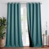 imageNICETOWN Total Shade Patio Door Curtain HeavyDuty Full Light Shading Sliding Door Drape Room Divider Curtain Vertical Blinds for Window1 Panel 70 inches Wide x 63 inches Long GraySea Teal