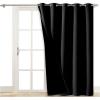 imageNICETOWN Total Shade Patio Door Curtain HeavyDuty Full Light Shading Sliding Door Drape Room Divider Curtain Vertical Blinds for Window1 Panel 70 inches Wide x 63 inches Long GrayBlack