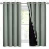 imageNICETOWN Total Shade Patio Door Curtain HeavyDuty Full Light Shading Sliding Door Drape Room Divider Curtain Vertical Blinds for Window1 Panel 70 inches Wide x 63 inches Long GrayGreyish Green