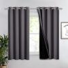 imageNICETOWN Total Shade Patio Door Curtain HeavyDuty Full Light Shading Sliding Door Drape Room Divider Curtain Vertical Blinds for Window1 Panel 70 inches Wide x 63 inches Long GrayGrey