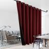 imageNICETOWN Total Shade Patio Door Curtain HeavyDuty Full Light Shading Sliding Door Drape Room Divider Curtain Vertical Blinds for Window1 Panel 70 inches Wide x 63 inches Long GrayBurgundy Red