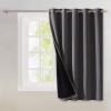 imageNICETOWN Total Shade Patio Door Curtain HeavyDuty Full Light Shading Sliding Door Drape Room Divider Curtain Vertical Blinds for Window1 Panel 70 inches Wide x 63 inches Long GrayGrey