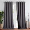 imageNICETOWN Total Shade Patio Door Curtain HeavyDuty Full Light Shading Sliding Door Drape Room Divider Curtain Vertical Blinds for Window1 Panel 70 inches Wide x 63 inches Long GrayGrey