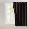 imageNICETOWN Total Shade Patio Door Curtain HeavyDuty Full Light Shading Sliding Door Drape Room Divider Curtain Vertical Blinds for Window1 Panel 70 inches Wide x 63 inches Long GrayBrown