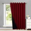 imageNICETOWN Total Shade Patio Door Curtain HeavyDuty Full Light Shading Sliding Door Drape Room Divider Curtain Vertical Blinds for Window1 Panel 70 inches Wide x 63 inches Long GrayBurgundy Red