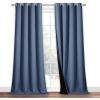 imageNICETOWN Total Shade Patio Door Curtain HeavyDuty Full Light Shading Sliding Door Drape Room Divider Curtain Vertical Blinds for Window1 Panel 70 inches Wide x 63 inches Long GrayStone Blue