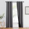 imageNICETOWN Total Shade Patio Door Curtain HeavyDuty Full Light Shading Sliding Door Drape Room Divider Curtain Vertical Blinds for Window1 Panel 70 inches Wide x 63 inches Long GrayGrey
