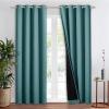 imageNICETOWN Total Shade Patio Door Curtain HeavyDuty Full Light Shading Sliding Door Drape Room Divider Curtain Vertical Blinds for Window1 Panel 70 inches Wide x 63 inches Long GraySea Teal