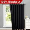 imageNICETOWN Total Shade Patio Door Curtain HeavyDuty Full Light Shading Sliding Door Drape Room Divider Curtain Vertical Blinds for Window1 Panel 70 inches Wide x 63 inches Long GrayBlack