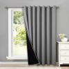 imageNICETOWN Total Shade Patio Door Curtain HeavyDuty Full Light Shading Sliding Door Drape Room Divider Curtain Vertical Blinds for Window1 Panel 70 inches Wide x 63 inches Long GraySilver Grey