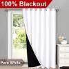 imageNICETOWN Total Shade Patio Door Curtain HeavyDuty Full Light Shading Sliding Door Drape Room Divider Curtain Vertical Blinds for Window1 Panel 70 inches Wide x 63 inches Long GrayPure White