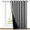 imageNICETOWN Total Shade Patio Door Curtain HeavyDuty Full Light Shading Sliding Door Drape Room Divider Curtain Vertical Blinds for Window1 Panel 70 inches Wide x 63 inches Long GraySilver Grey